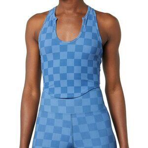 Eleven By Venus Williams NWT ExtraSmall Ace Tank Blue Checkered Tennis Top Women